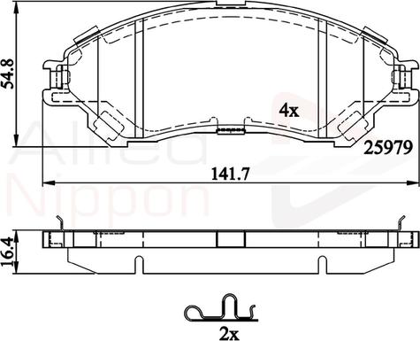 Comline ADB32314 - Тормозные колодки, дисковые, комплект autosila-amz.com