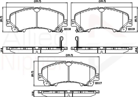 Comline ADB32337 - Тормозные колодки, дисковые, комплект autosila-amz.com