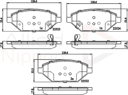 Comline ADB32325 - Тормозные колодки, дисковые, комплект autosila-amz.com