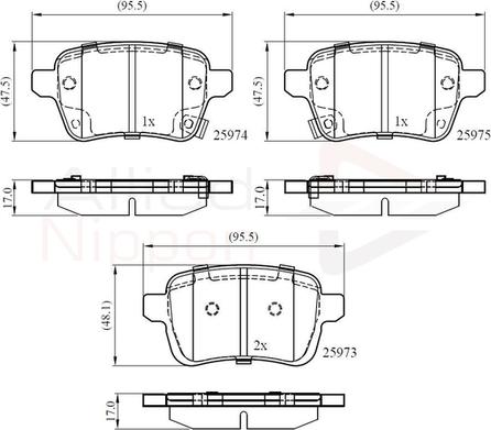 Comline ADB32299 - Тормозные колодки, дисковые, комплект autosila-amz.com