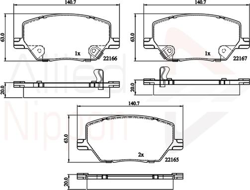 Comline ADB32294 - Тормозные колодки, дисковые, комплект autosila-amz.com