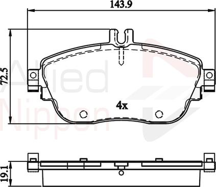 Comline ADB32208 - Тормозные колодки, дисковые, комплект autosila-amz.com