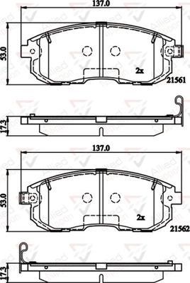 Comline ADB32202 - Тормозные колодки, дисковые, комплект autosila-amz.com