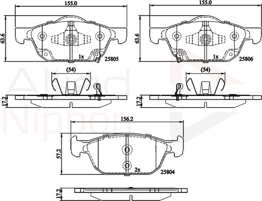 Comline ADB32284 - Тормозные колодки, дисковые, комплект autosila-amz.com