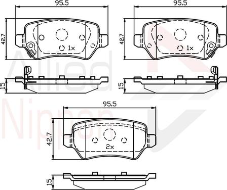 Comline ADB32239 - Тормозные колодки, дисковые, комплект autosila-amz.com