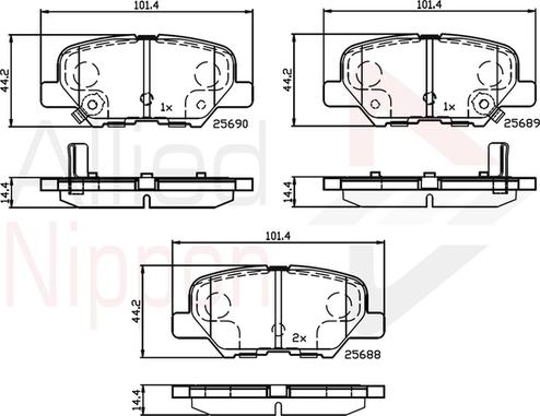 Comline ADB32238 - Тормозные колодки, дисковые, комплект autosila-amz.com