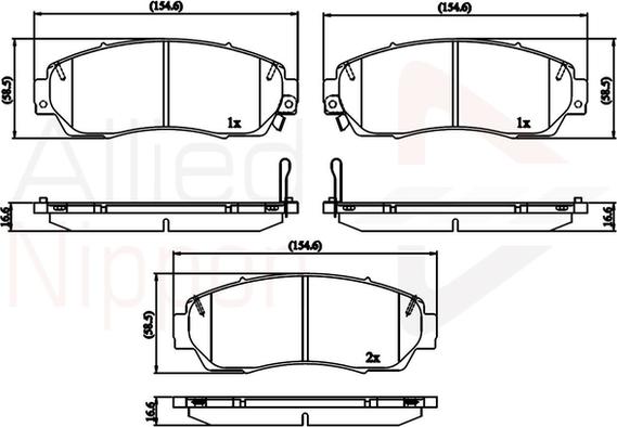 Comline ADB32273 - Тормозные колодки, дисковые, комплект autosila-amz.com