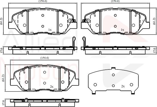 Comline ADB32760 - Тормозные колодки, дисковые, комплект autosila-amz.com