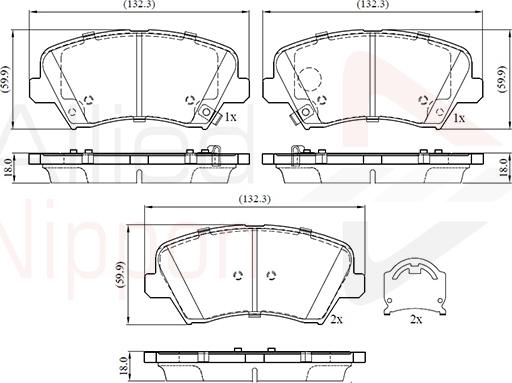 Comline ADB32773 - Тормозные колодки, дисковые, комплект autosila-amz.com