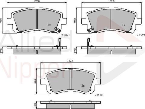 Comline ADB3722 - Тормозные колодки, дисковые, комплект autosila-amz.com