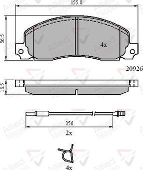 Comline ADB21048 - Тормозные колодки, дисковые, комплект autosila-amz.com