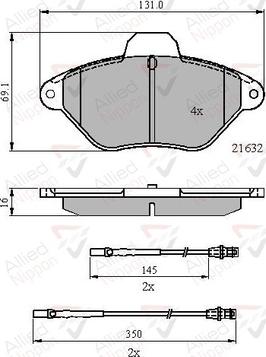 Comline ADB21079 - Тормозные колодки, дисковые, комплект autosila-amz.com