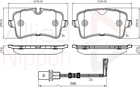 Comline ADB22391 - Тормозные колодки, дисковые, комплект autosila-amz.com