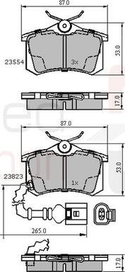 Comline ADB2797 - Тормозные колодки, дисковые, комплект autosila-amz.com