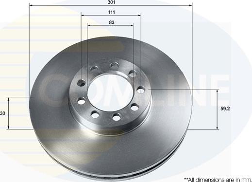 Comline ADC9063V - Тормозной диск autosila-amz.com