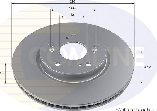 Comline ADC4012V - Тормозной диск autosila-amz.com