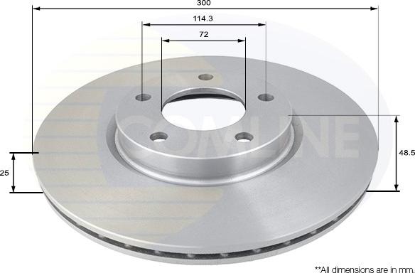 Comline ADC0447V - Тормозной диск autosila-amz.com