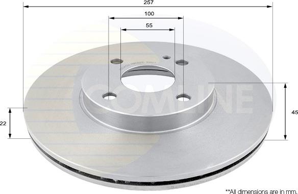 Comline ADC0413V - Тормозной диск autosila-amz.com