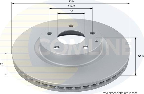 Comline ADC0476V - Тормозной диск autosila-amz.com