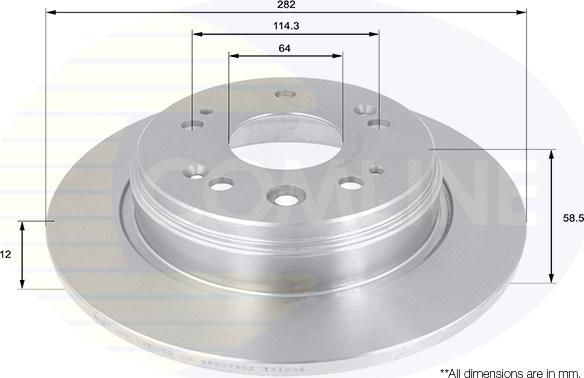 Comline ADC0545 - Тормозной диск autosila-amz.com