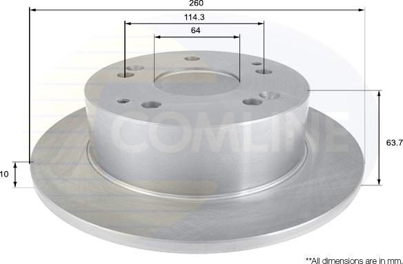 Comline ADC0540 - Тормозной диск autosila-amz.com