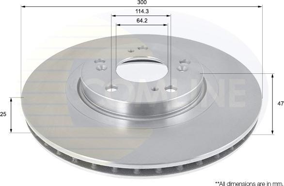 Comline ADC0541V - Тормозной диск autosila-amz.com