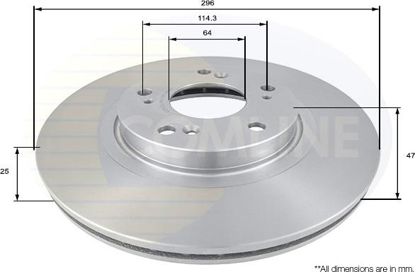 Comline ADC0558V - Тормозной диск autosila-amz.com