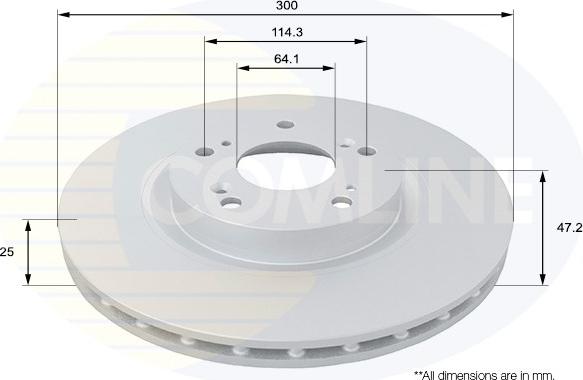 Comline ADC0568V - Тормозной диск autosila-amz.com