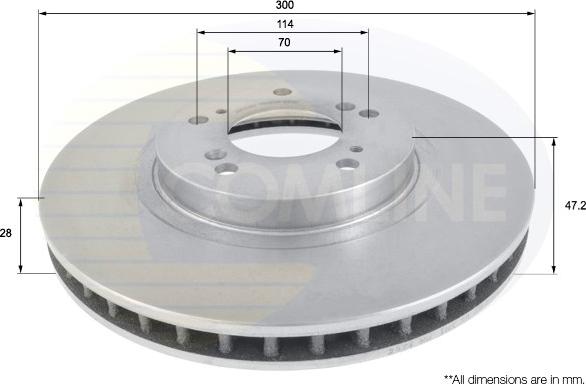 Comline ADC0539V - Тормозной диск autosila-amz.com