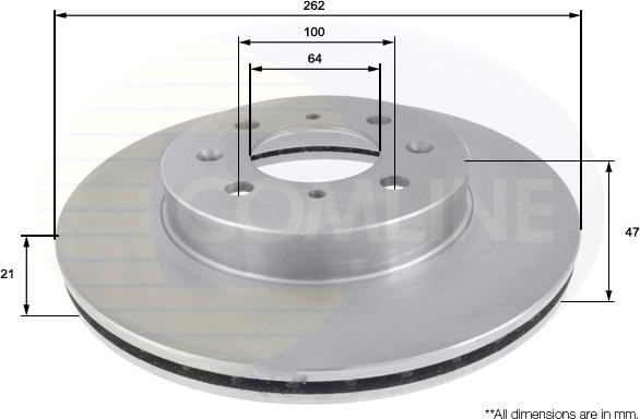 Comline ADC0524V - Тормозной диск autosila-amz.com