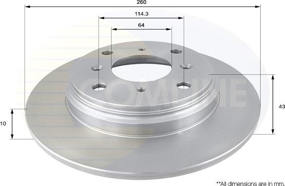 Comline ADC0525 - Тормозной диск autosila-amz.com