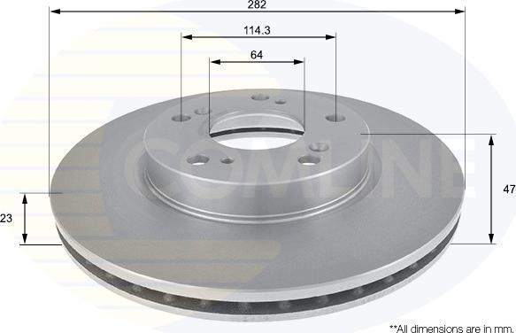 Comline ADC0574V - Тормозной диск autosila-amz.com