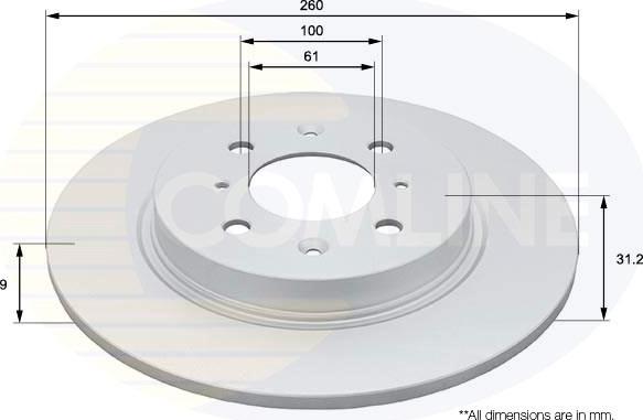 Comline ADC0570 - Тормозной диск autosila-amz.com