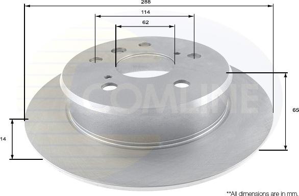 Comline ADC0147 - Тормозной диск autosila-amz.com