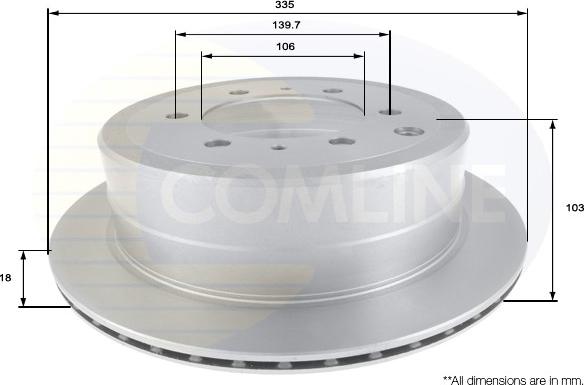 Comline ADC0159V - Тормозной диск autosila-amz.com