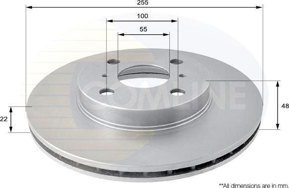 Comline ADC0151V - Тормозной диск autosila-amz.com