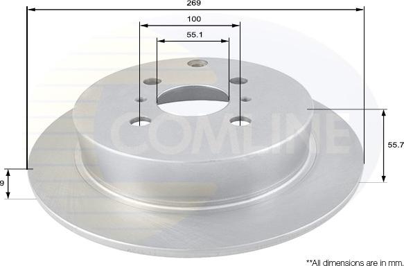 Comline ADC01104 - Тормозной диск autosila-amz.com
