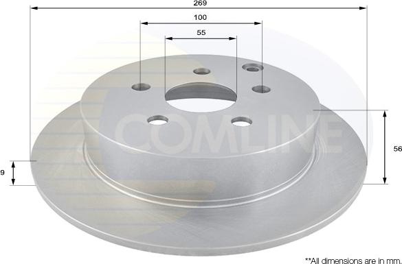 Comline ADC01103 - Тормозной диск autosila-amz.com