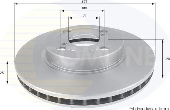 Comline ADC01117V - Тормозной диск autosila-amz.com