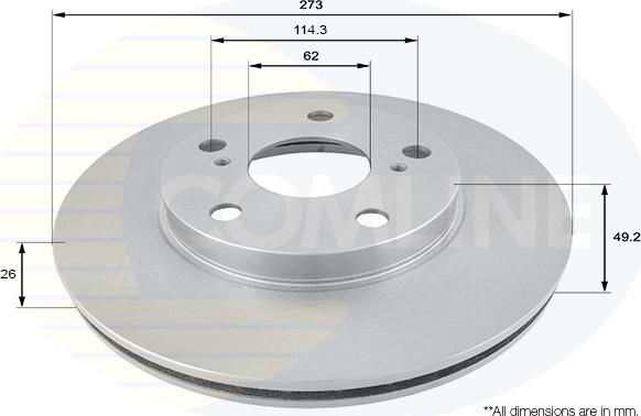 Comline ADC01139V - Тормозной диск autosila-amz.com