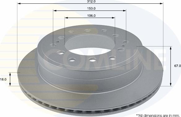 Comline ADC0185V - Тормозной диск autosila-amz.com