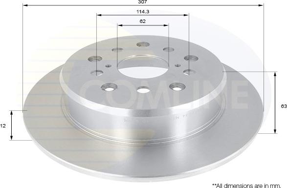 Comline ADC0188 - Тормозной диск autosila-amz.com