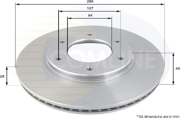 Comline ADC0176V - Тормозной диск autosila-amz.com