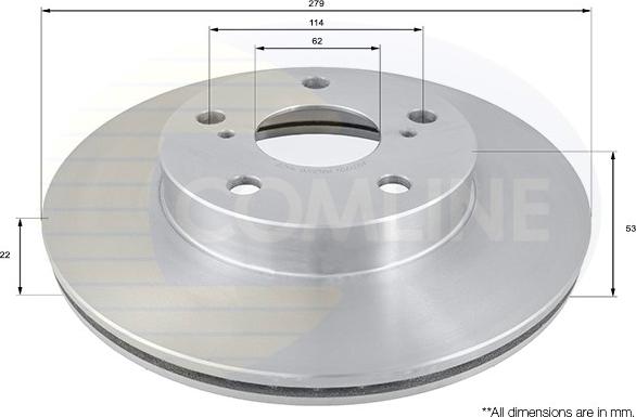 Comline ADC0170V - Тормозной диск autosila-amz.com