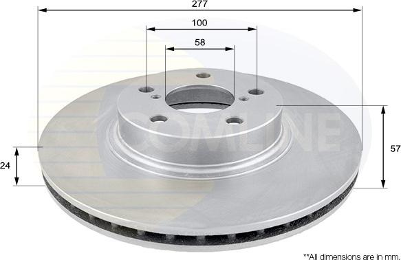 Comline ADC0811V - Тормозной диск autosila-amz.com