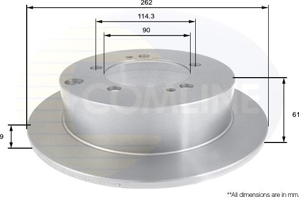 Comline ADC0368 - Тормозной диск autosila-amz.com