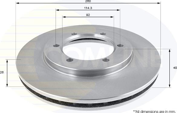 Comline ADC0290V - Тормозной диск autosila-amz.com