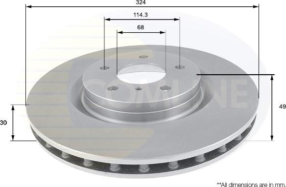 Comline ADC0279V - Тормозной диск autosila-amz.com