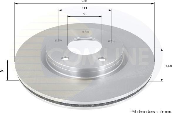 Comline ADC0277V - Тормозной диск autosila-amz.com