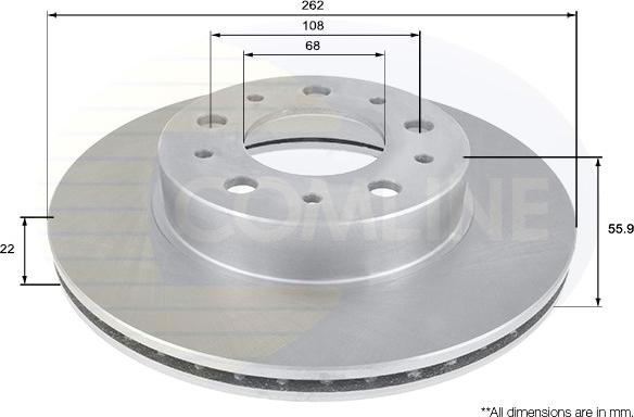 Comline ADC1906V - Тормозной диск autosila-amz.com